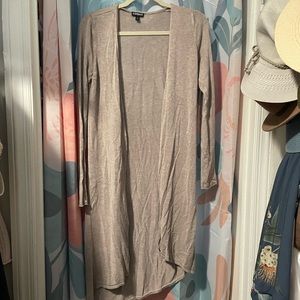 Tan long sleeve lightweight duster
